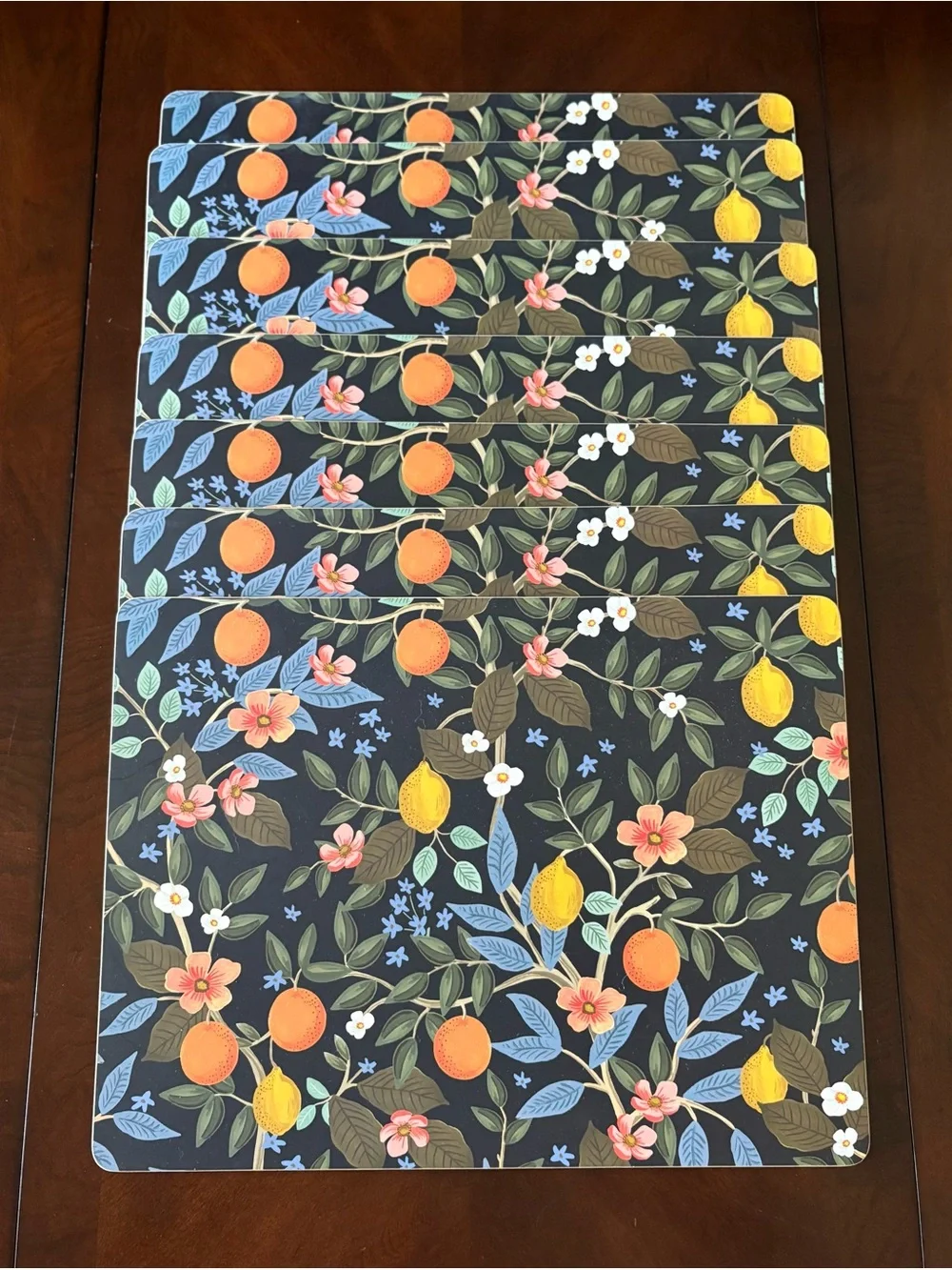 Rifle Paper Co. Citrus Grove Cork Placemats - Lot of 7 | Never Used